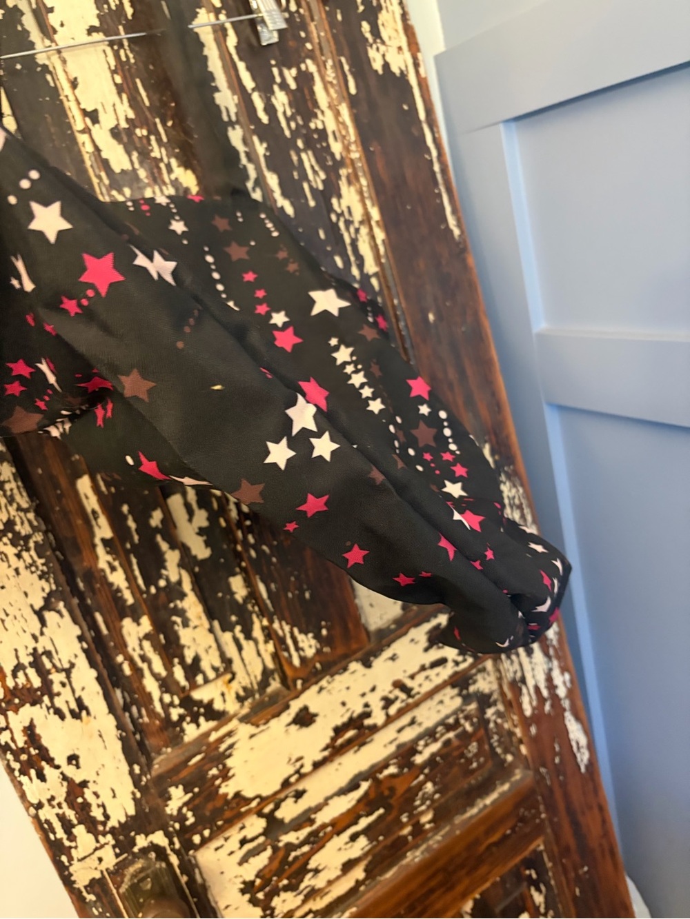 kate spade Black canvas shopper Tote with Pink & White Star Print. NWOT - Picture 5 of 7